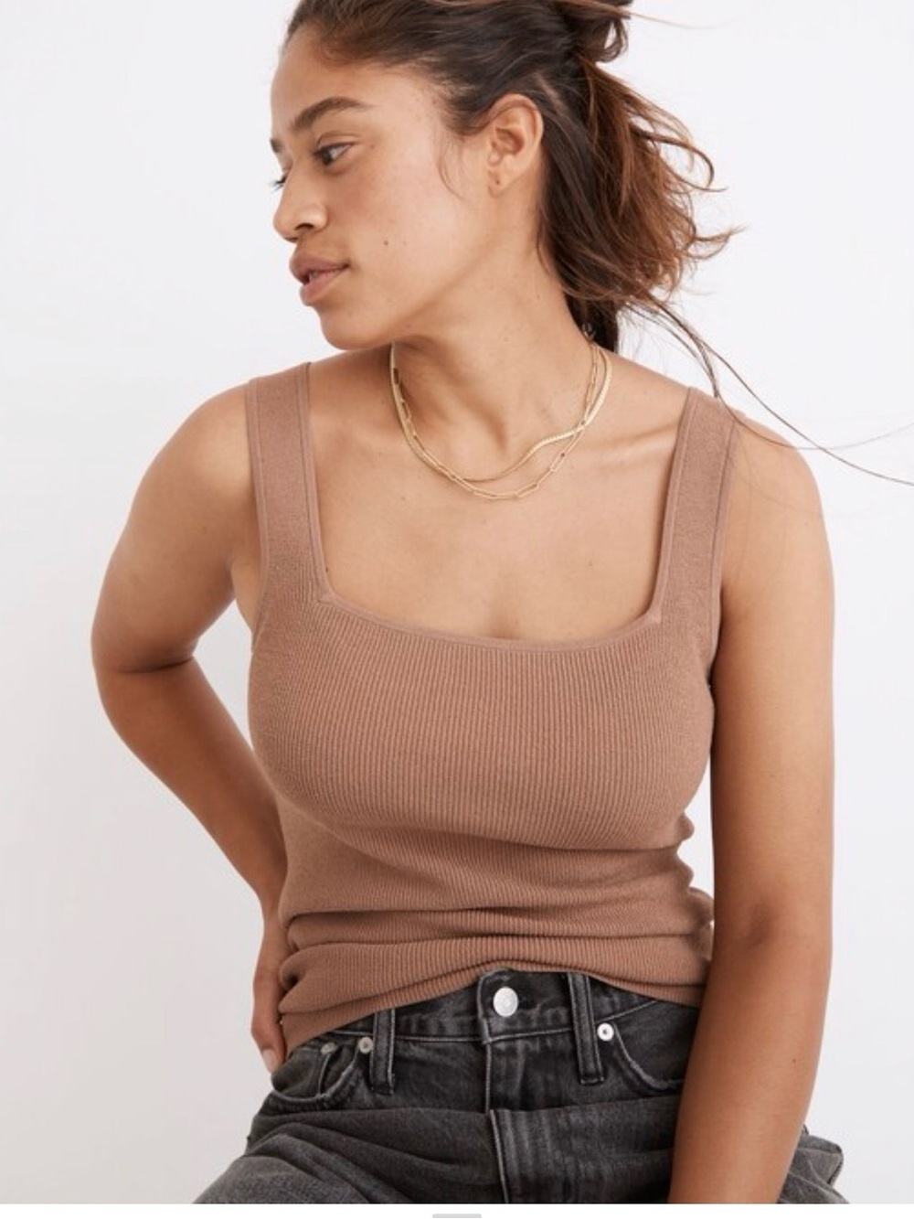 Madewell Bradbury Square Neck Sweater Tank